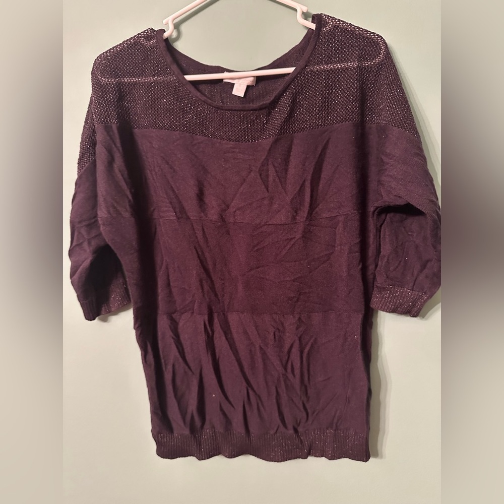 New York & Company small dark purple shirt